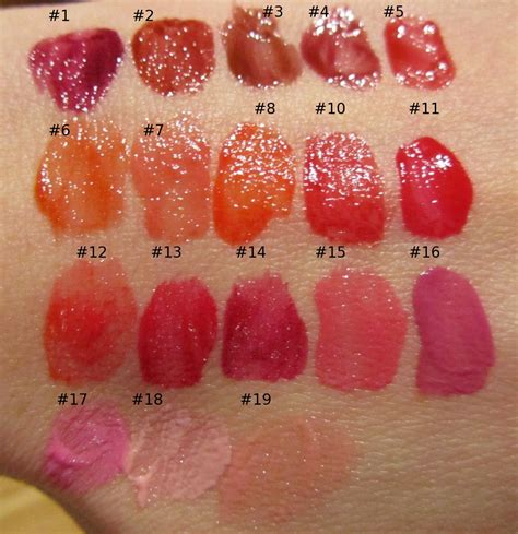 ysl rouge pur couture vernis swatches|YSL Rouge Pur Couture Glossy Stain • Lip Stain Swatches.